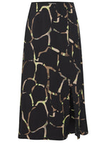 Black and Sharp Green Skirt