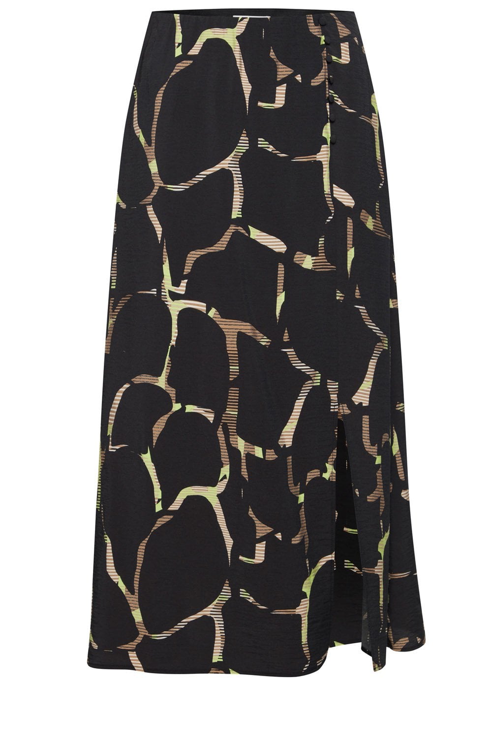 Black and Sharp Green Skirt