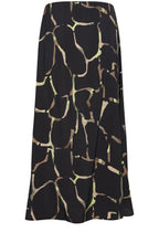 Black and Sharp Green Skirt