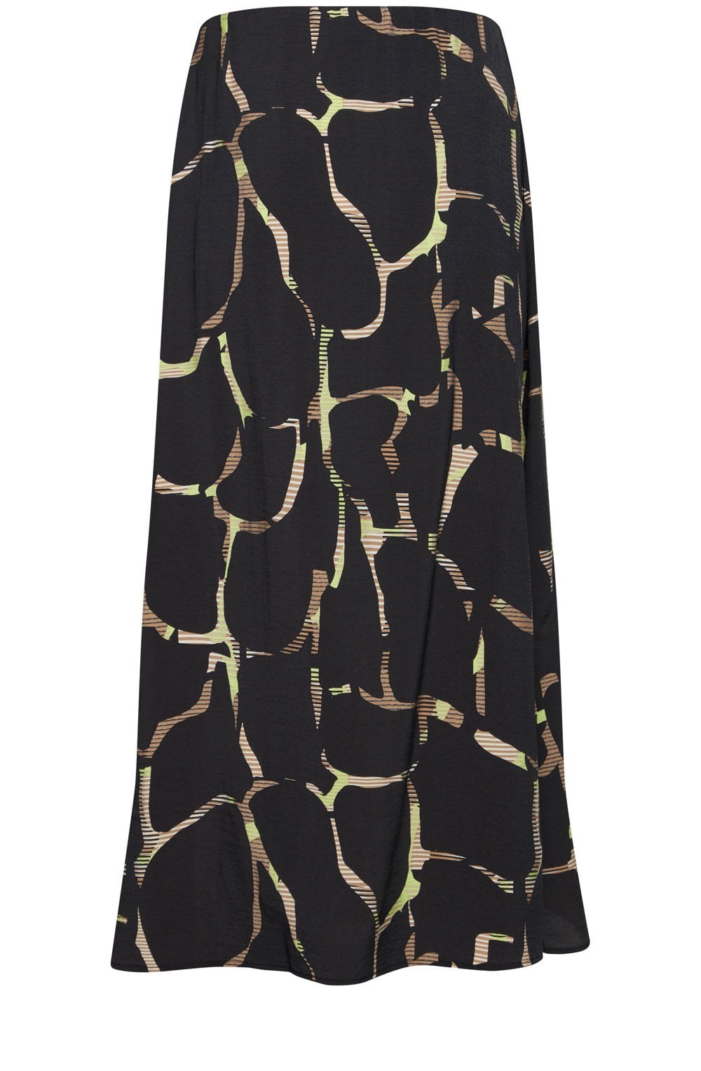Black and Sharp Green Skirt