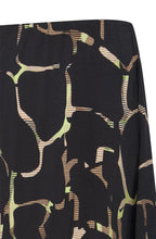 Black and Sharp Green Skirt