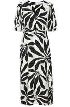 Black and White Palm Leaf Dress