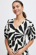 Black and White Palm Leaf Dress