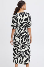 Black and White Palm Leaf Dress
