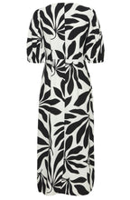 Black and White Palm Leaf Dress