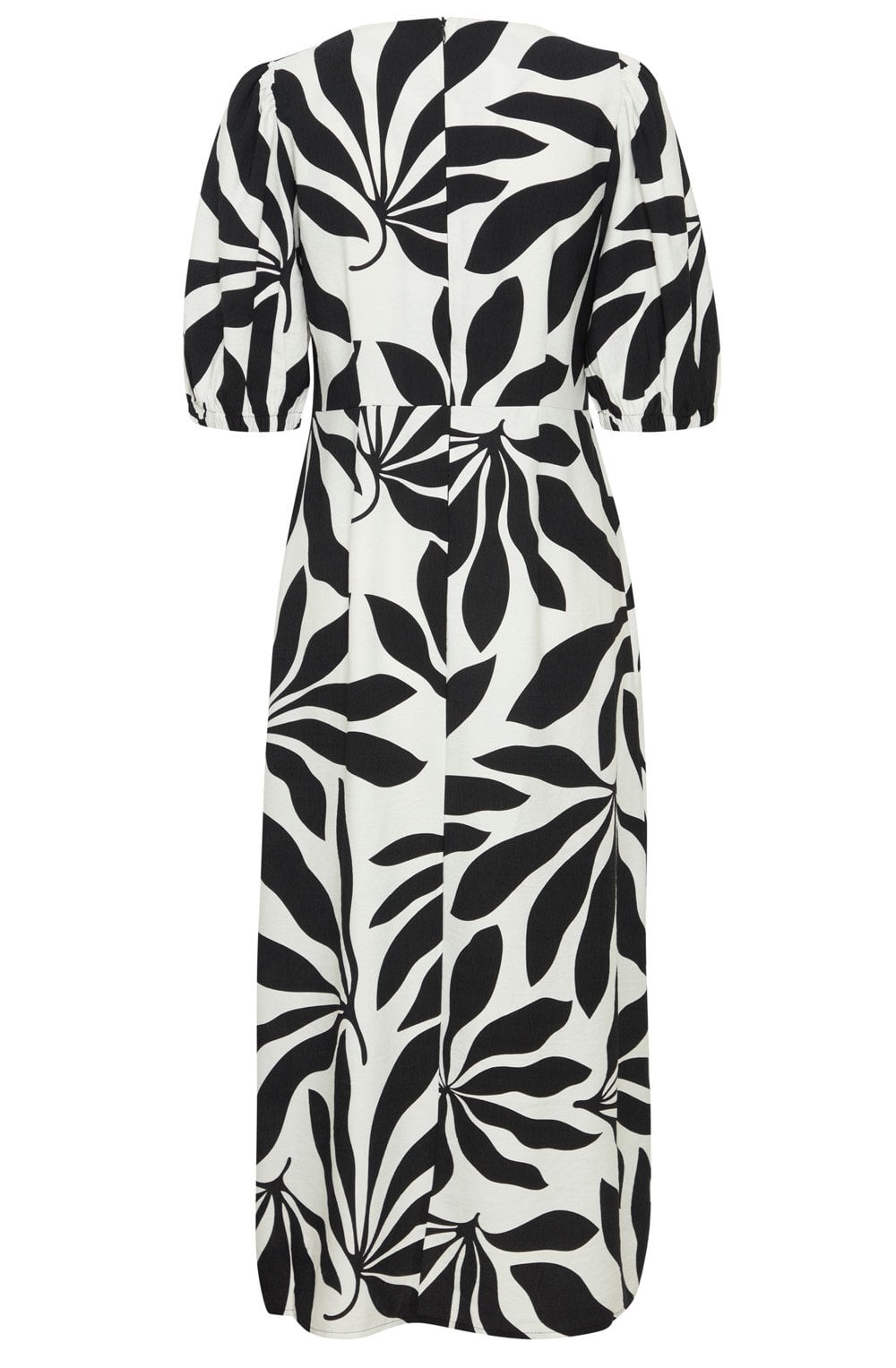 Black and White Palm Leaf Dress