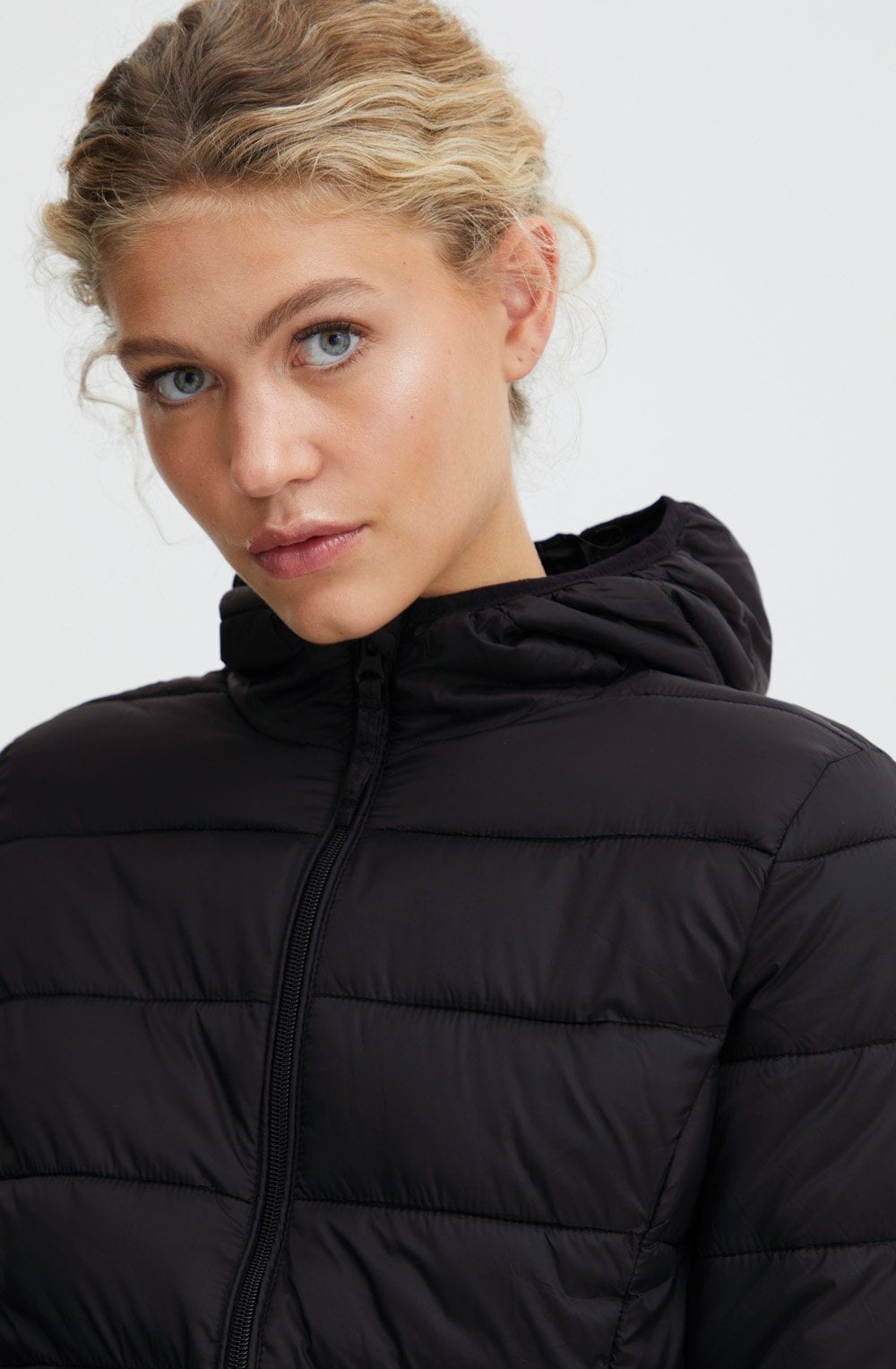 Black Belena Lightweight Puffer Jacket