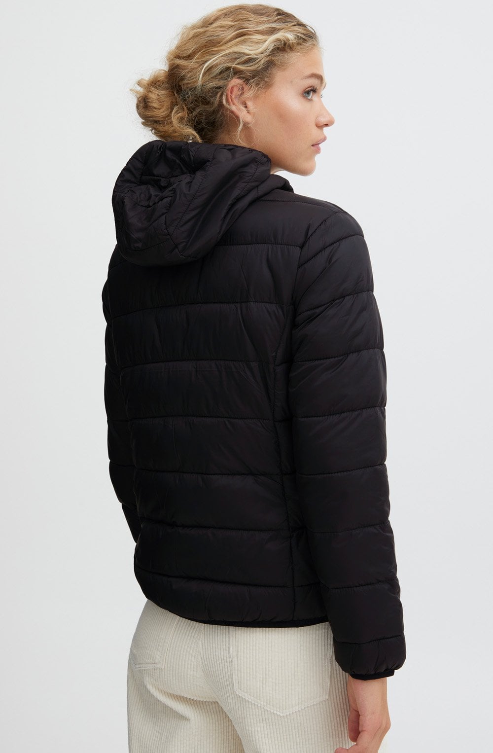 Black Belena Lightweight Puffer Jacket