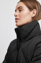 Black Bomina Full Length Diamond Puffer Coat