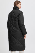 Black Bomina Full Length Diamond Puffer Coat