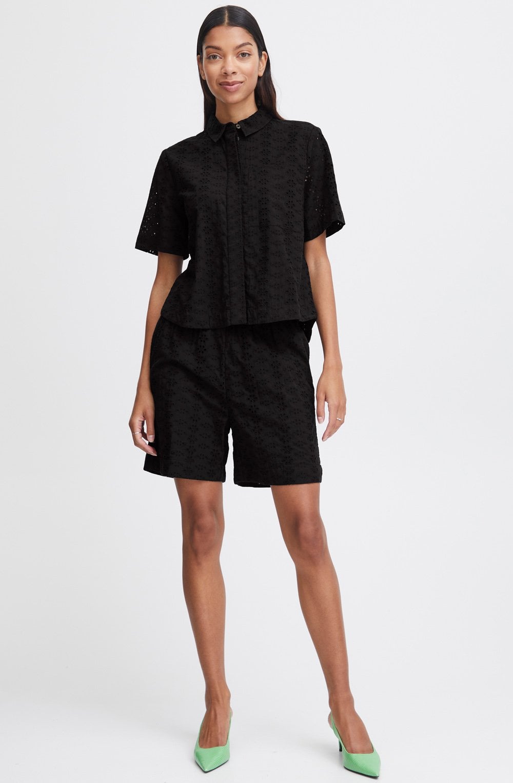 Black Broderie Anglaise Fenni Shirt