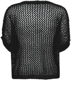 Black Bymara Relaxed Crochet Top