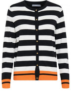 Black & Cream Striped Cardigan