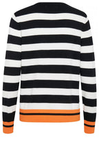 Black & Cream Striped Cardigan