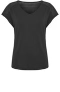Black Crocheted Detailed Top