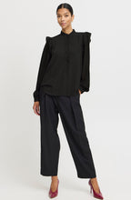 Black Embossed Chiffon Blouse