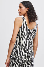 Black Falakka Animal Print Linen Mix Vest Top