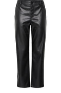 Black Fux Leather Trousers