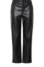 Black Fux Leather Trousers