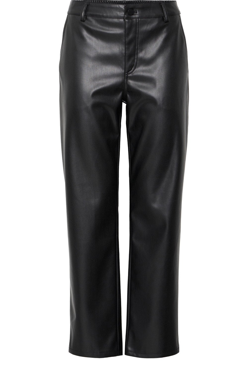 Black Fux Leather Trousers