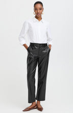 Black Fux Leather Trousers