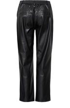 Black Fux Leather Trousers