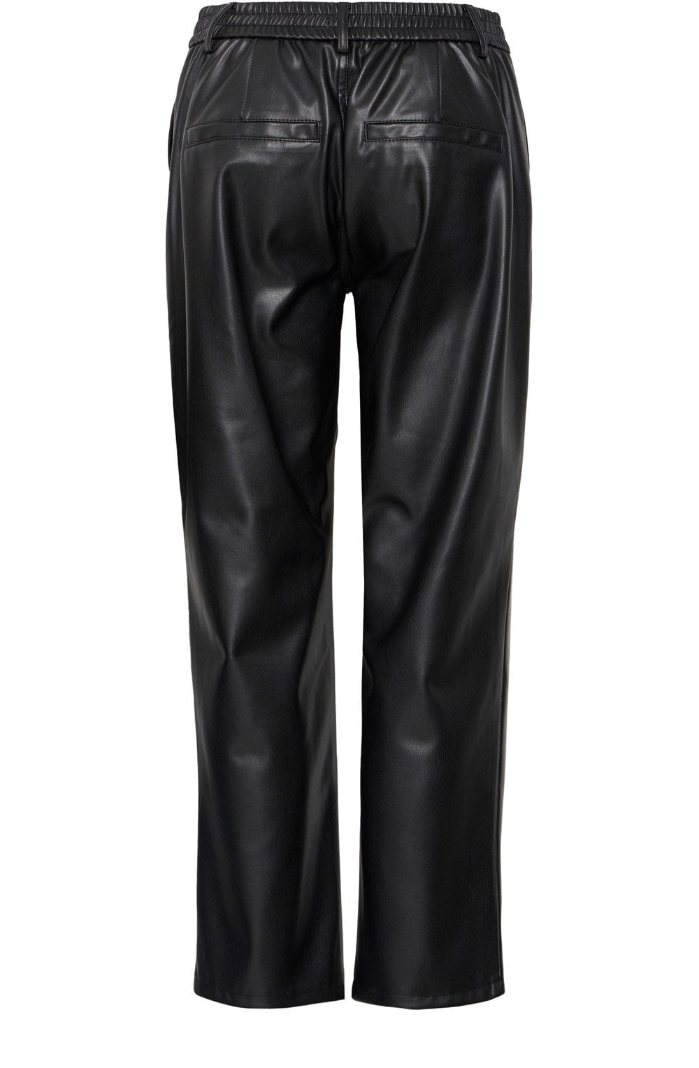 Black Fux Leather Trousers