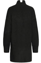 Black High Neck Knitted Sweater Dress