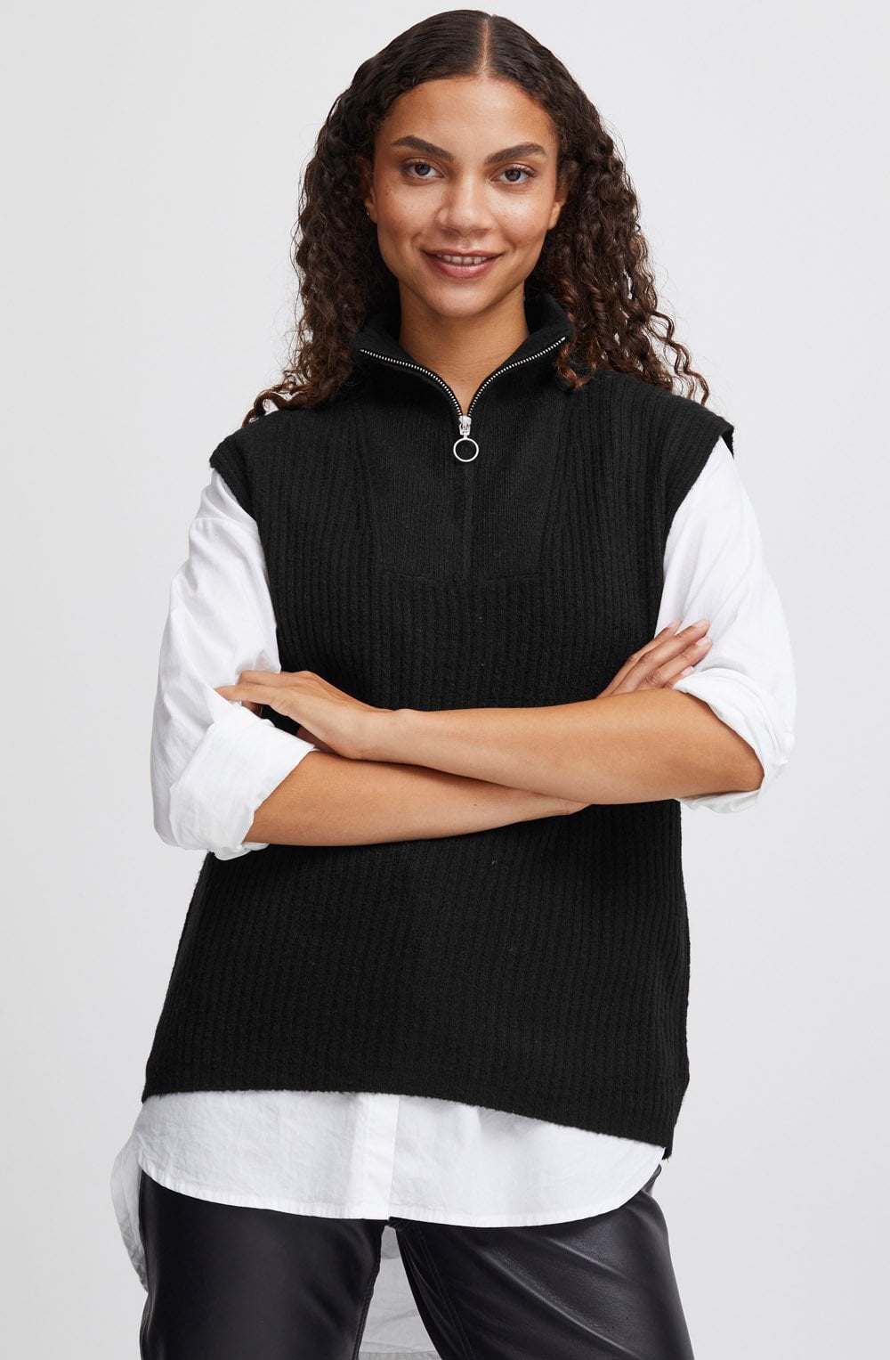 Black High Neck Slip Over