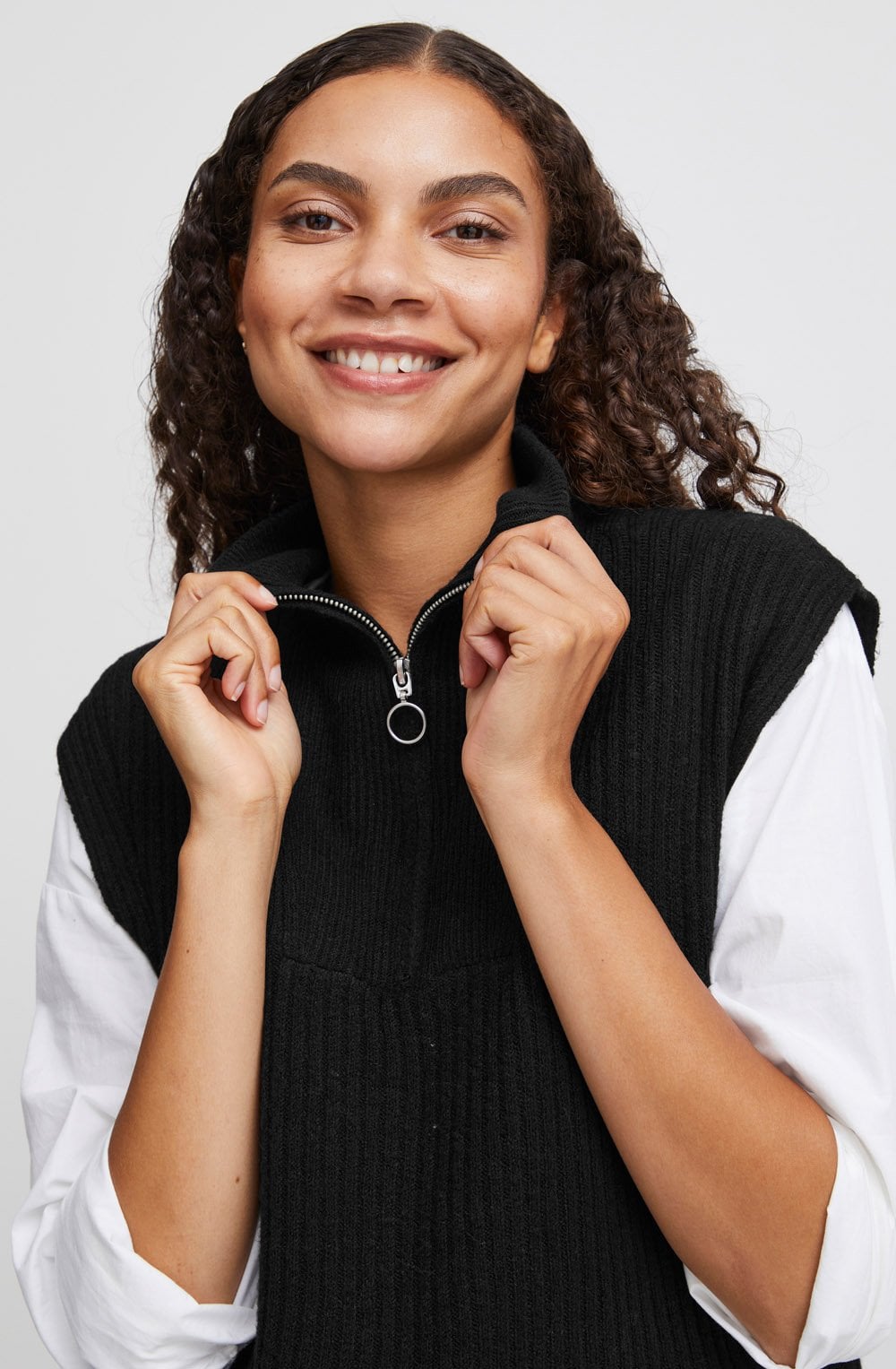 Black High Neck Slip Over