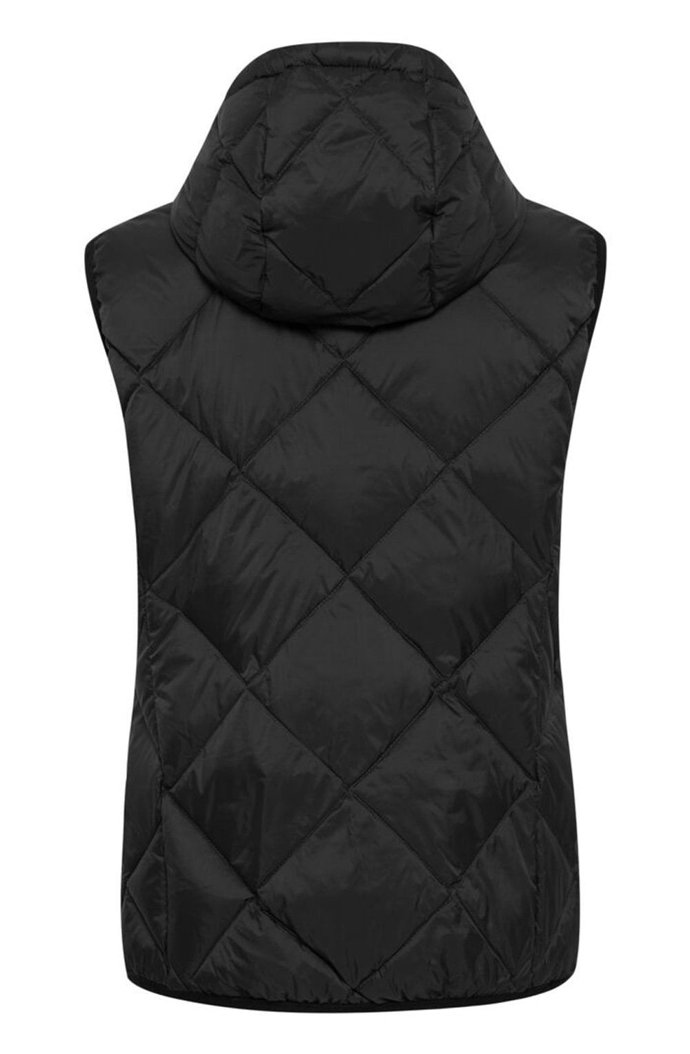 Black Hooded Waitcoat Gilet