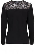 Black Lace Detailed Top