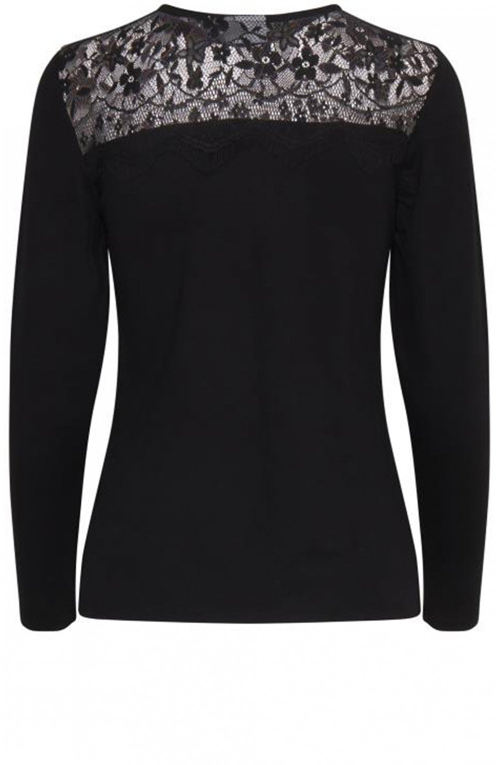 Black Lace Detailed Top