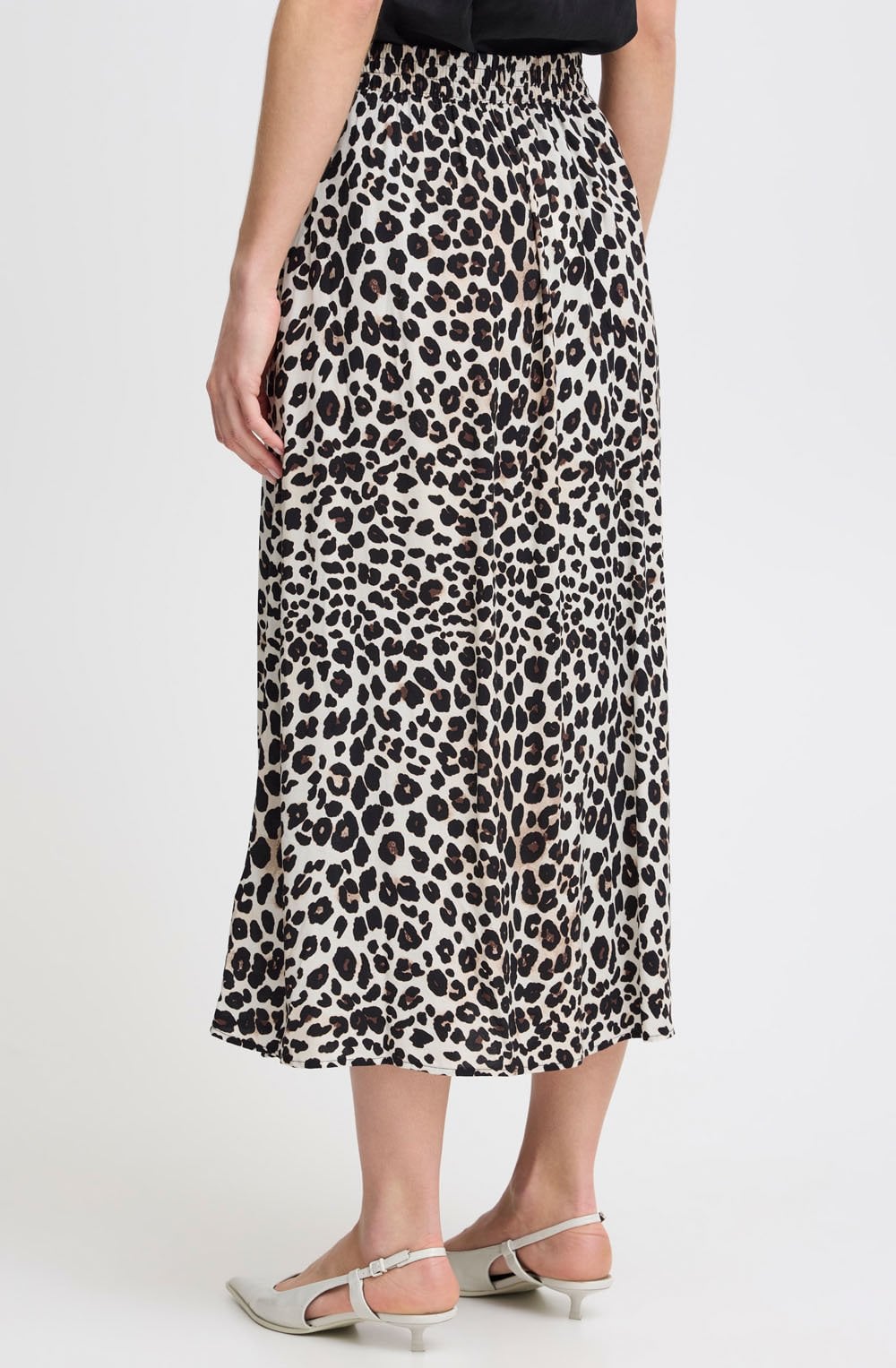 Black Leopard Joella A Line Skirt