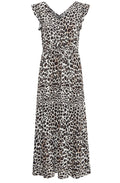 Black Leopard Joella Frill Maxi Dress