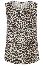 Black Leopard Sleeveless Blouse