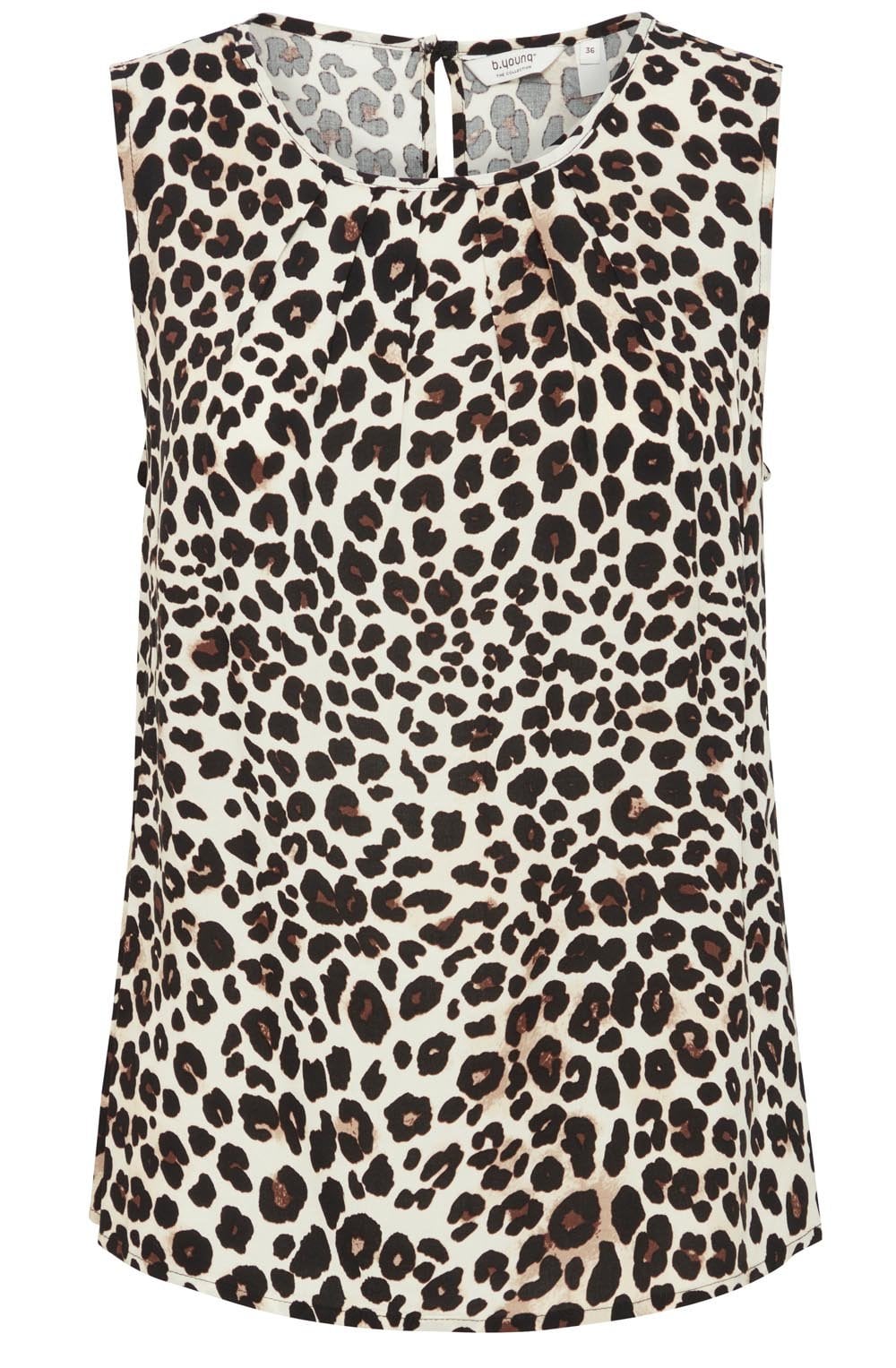 Black Leopard Sleeveless Blouse
