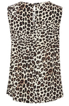Black Leopard Sleeveless Blouse