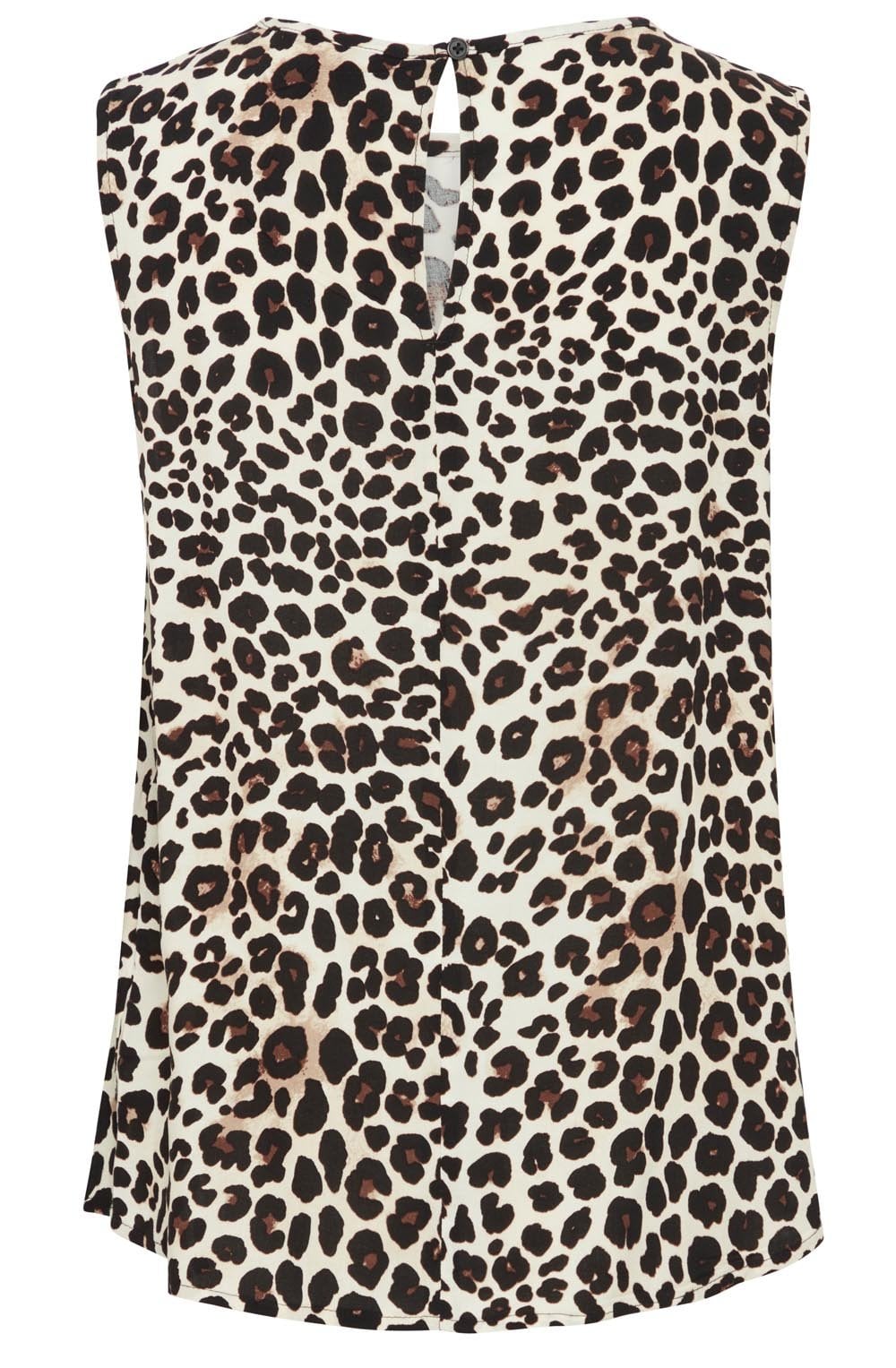 Black Leopard Sleeveless Blouse