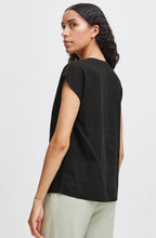 Black Linen Mix Blouse