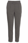 Black Mix Houndstooth Ankle Length Trousers