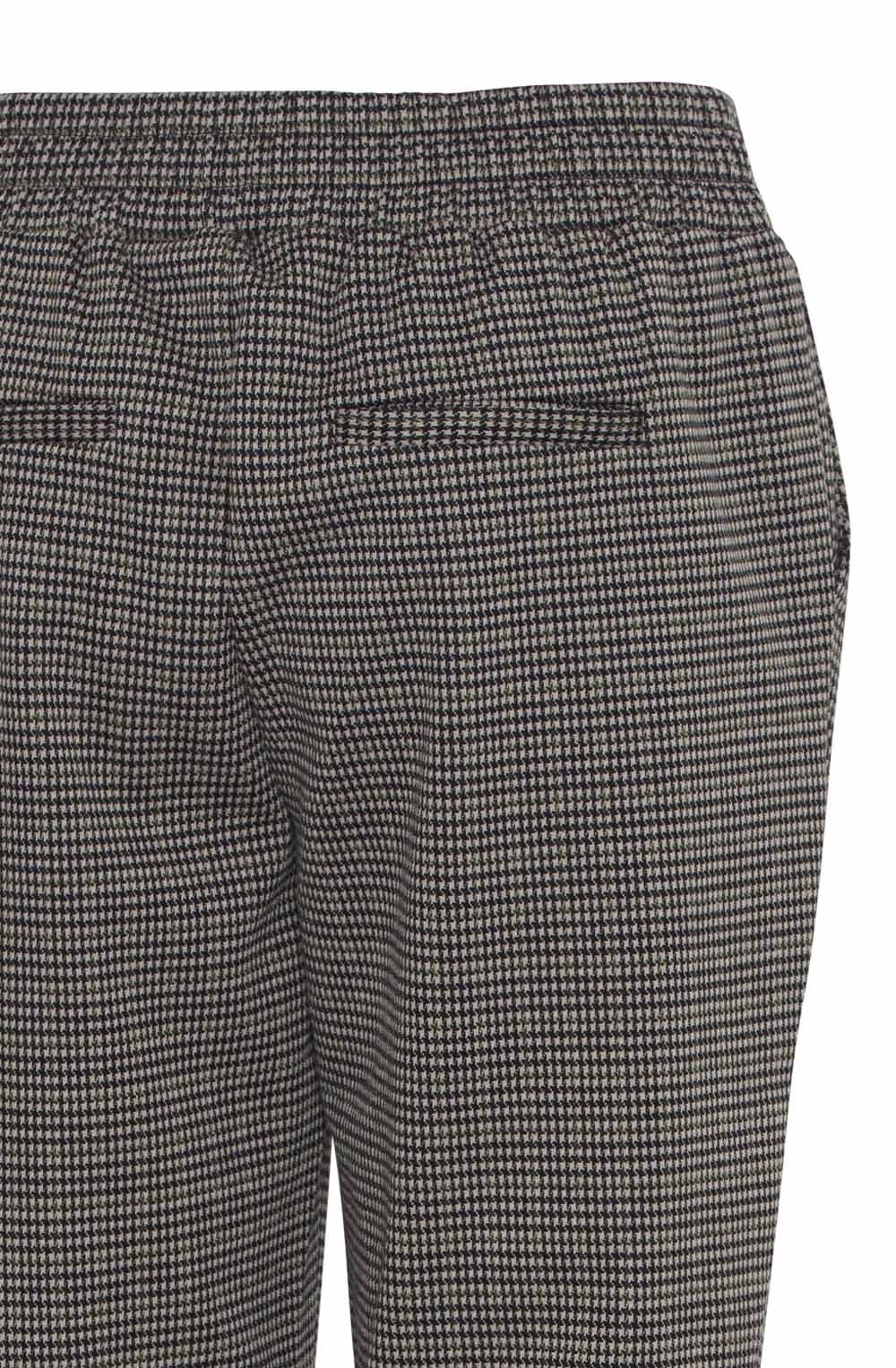 Black Mix Houndstooth Ankle Length Trousers