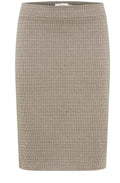 Black Mix Houndstooth Pencil Skirt