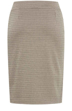 Black Mix Houndstooth Pencil Skirt