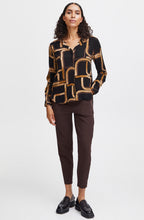 Black Mix Josa Collarless Shirt