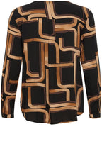 Black Mix Josa Collarless Shirt