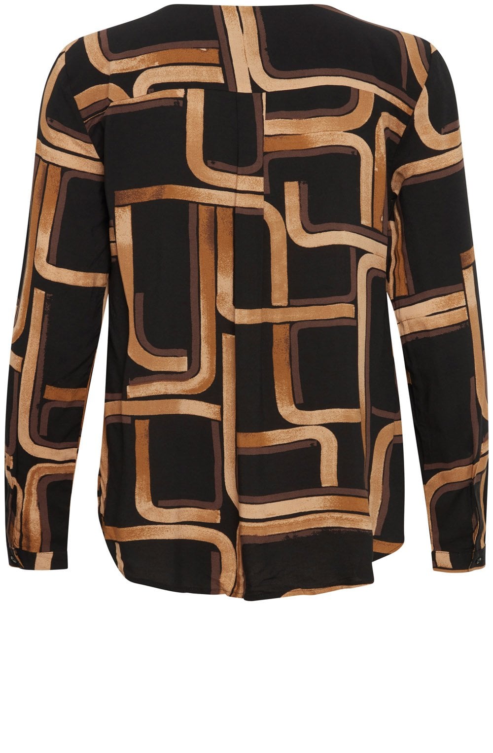 Black Mix Josa Collarless Shirt