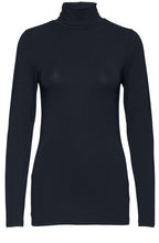 Black Pamila Polo Neck Top