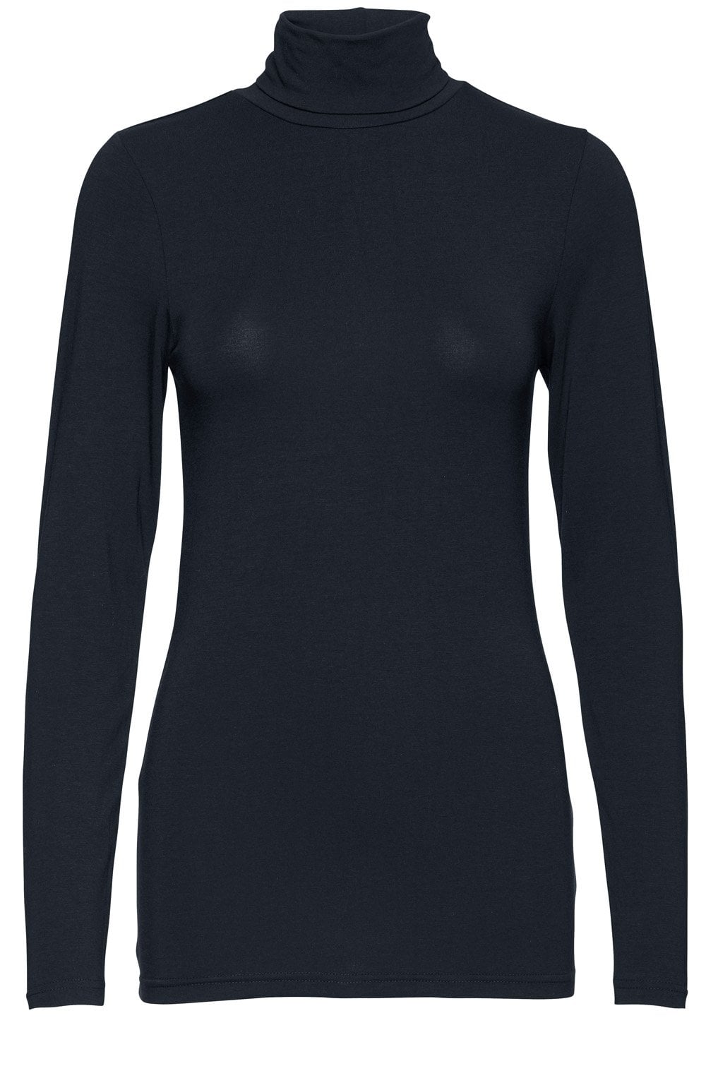 Black Pamila Polo Neck Top