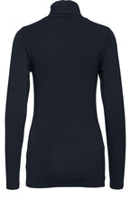 Black Pamila Polo Neck Top